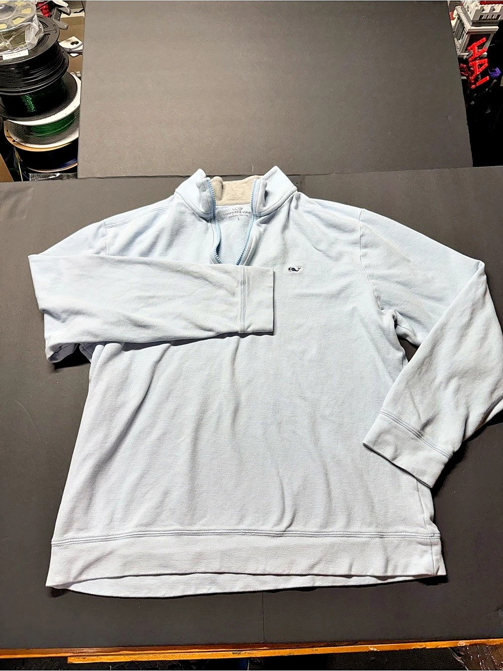 vineyard vines Men's Cotton Quarter-Zip Pullover Size Large